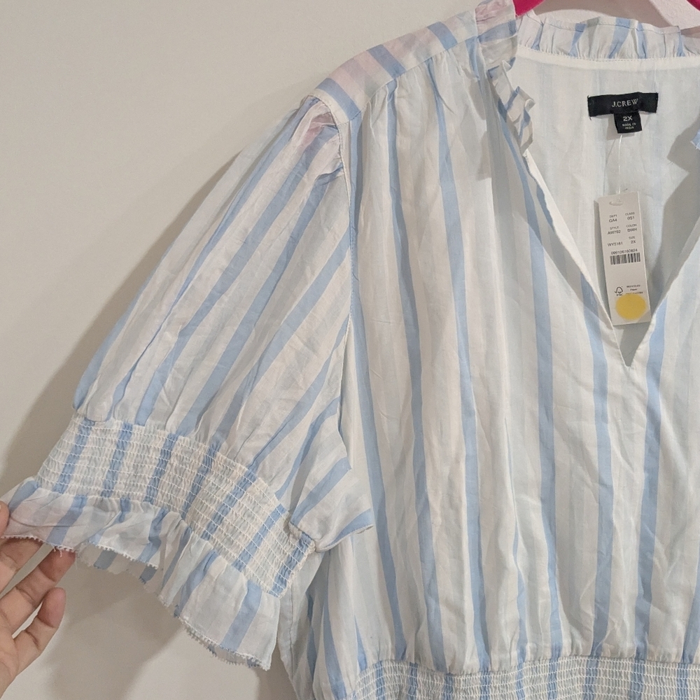 J. Crew Striped Tiered Midi Dress - Picture 5 of 8